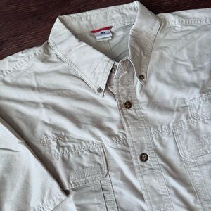 VF Solutions Boy Scout Mens XL Shirt Beige Short Sleeve Vented Button Up BSA